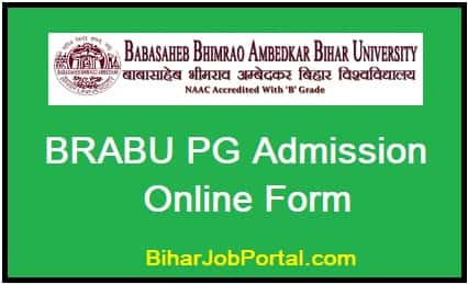 BRABU PG Admission Online Form