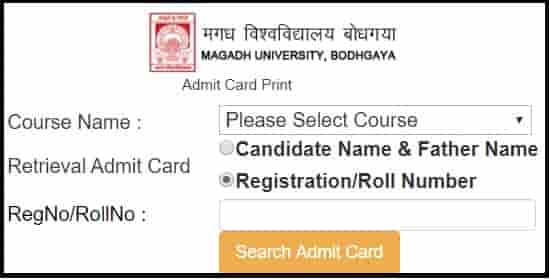 Magadh Univerity UG Part 2 Admit Card