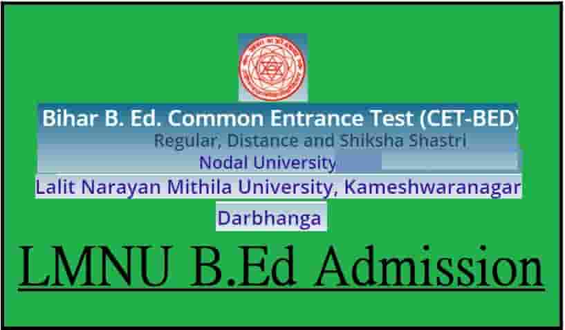 LMNU BEd Admission Online Form