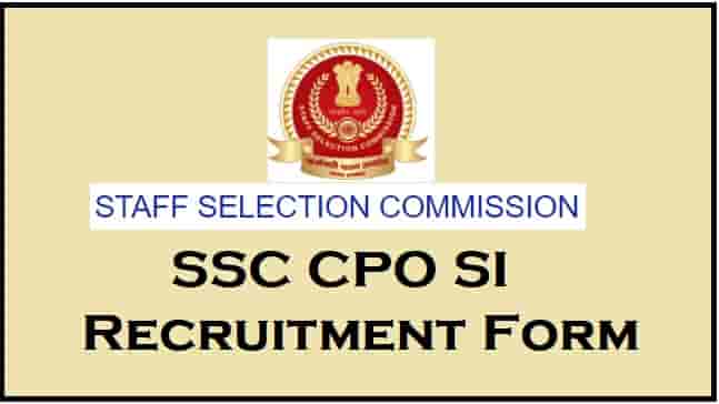 SSC CPO SI Recruitment