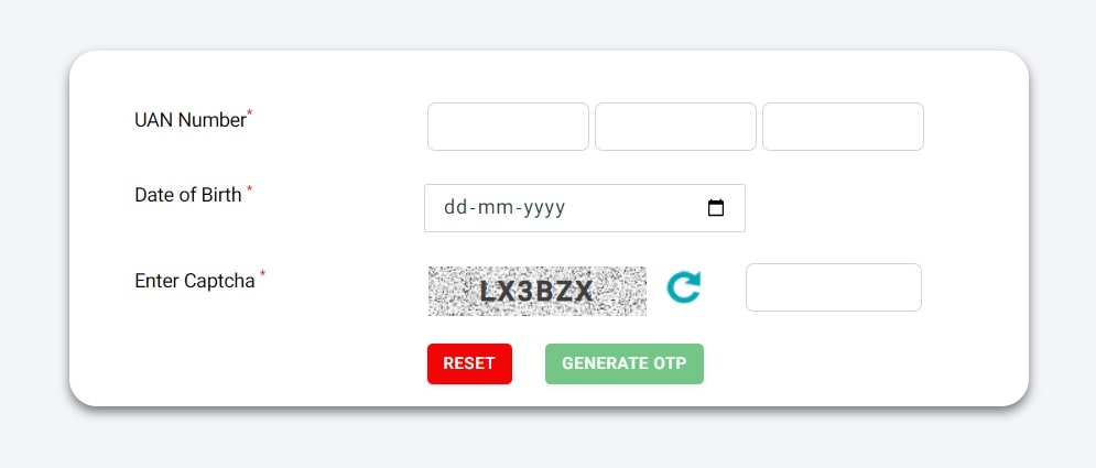 Login for Updating and Downloading UAN Card eShram