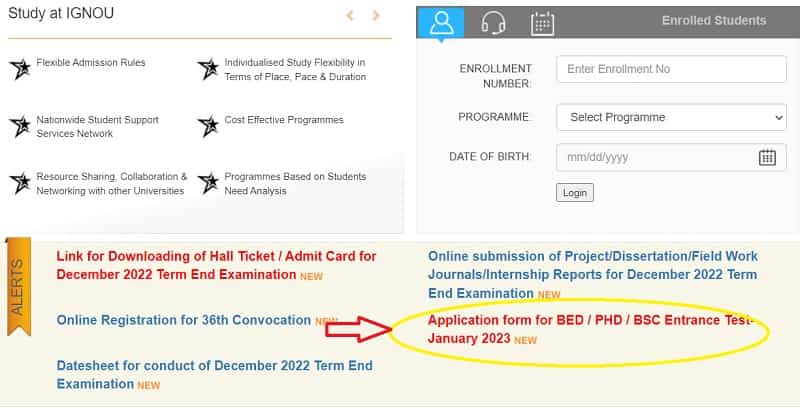 How to Apply IGNOU BED Admission Entrance Test 2023