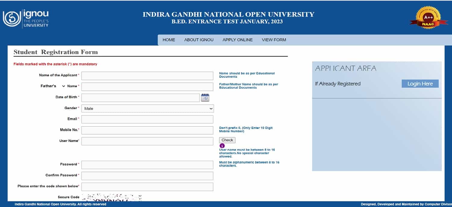 IGNOU B.ED Admission Entrance Test 2023 Application Form, Eligibility