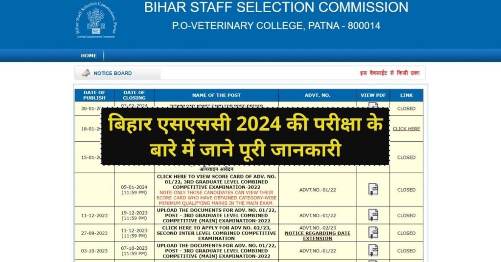 Bihar SSC ki Pariksha es Din se Hoga