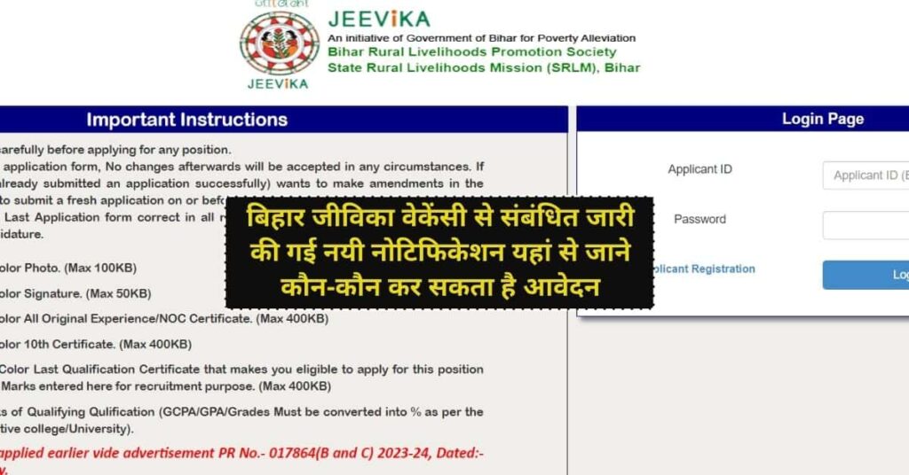 Bihar Jeevika Apply Online 2024