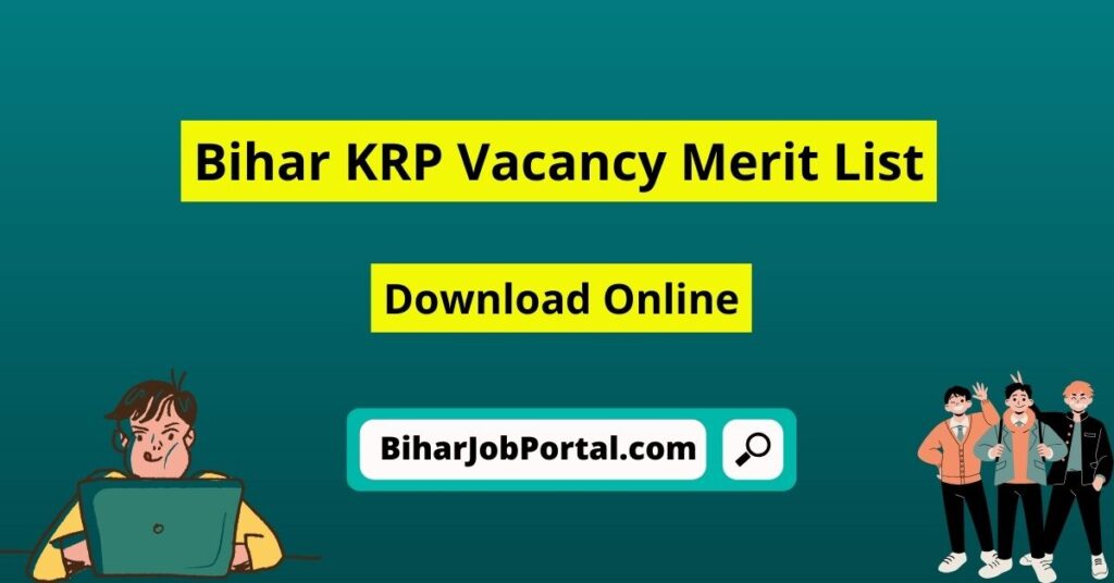 Bihar KRP Vacancy Merit List