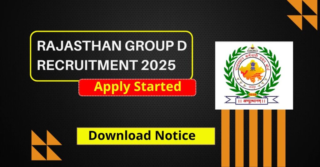 Rajasthan Group D Recruitment 2025