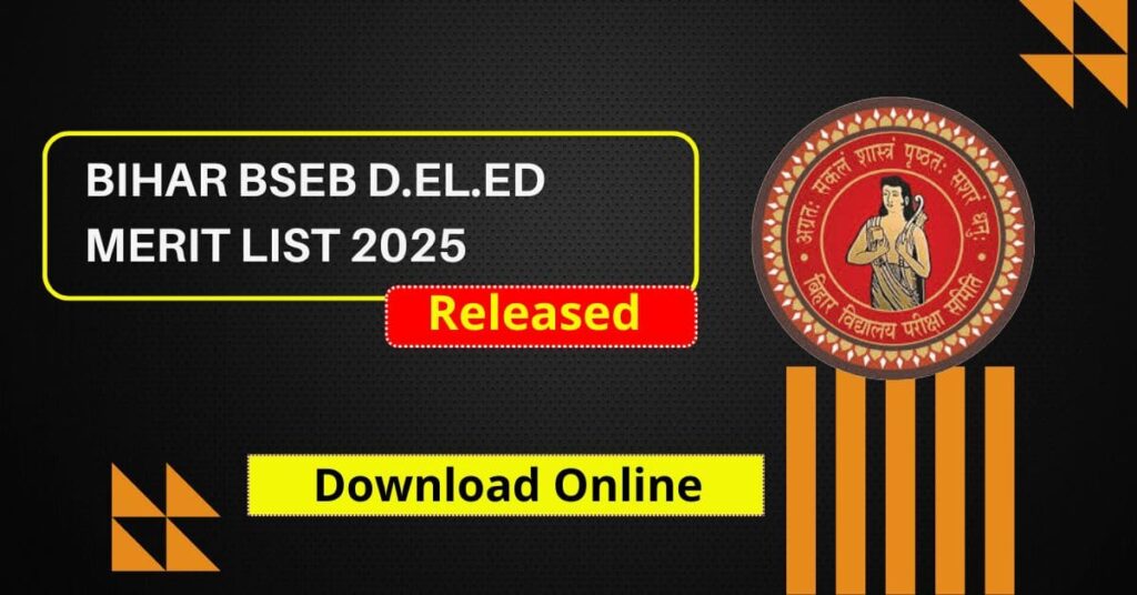 Bihar DElEd Merit List 2025