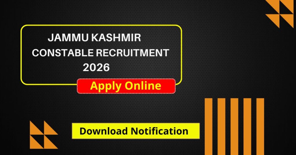 JKSSB Constable Recruitment 2026